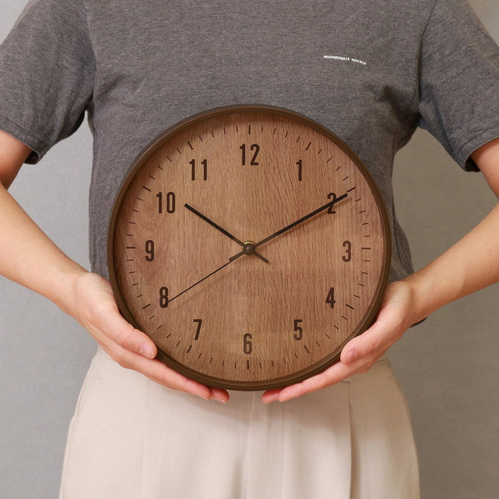 掛時計 掛け時計 ライフ φ25 BR ブラウン 幅250×奥行40×高さ250 fj-39870の画像