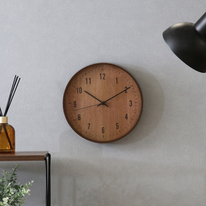 掛時計 掛け時計 ライフ φ25 BR ブラウン 幅250×奥行40×高さ250 fj-39870の画像