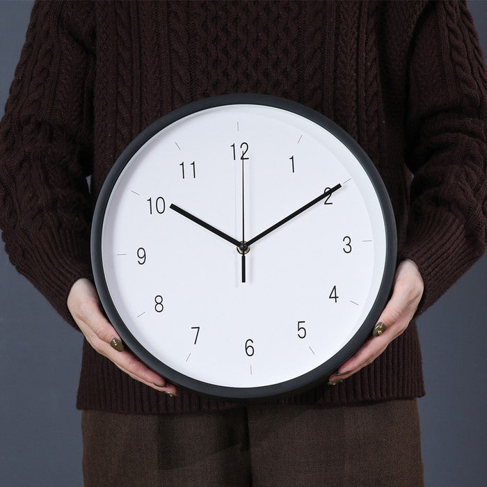 掛時計 掛け時計 エンケル φ30 BK ブラック 幅300×奥行43×高さ300 fj-39872の画像