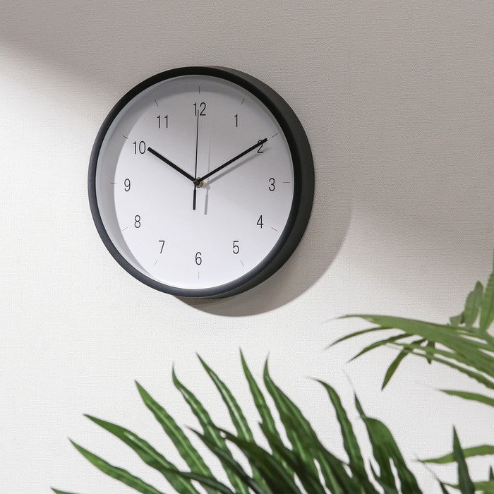 掛時計 掛け時計 エンケル φ30 BK ブラック 幅300×奥行43×高さ300 fj-39872の画像