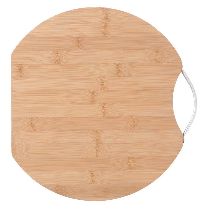 バンブー カッティング ボード D型 32cm ナチュラル 幅320×奥行300×高さ12 fj-40113の画像
