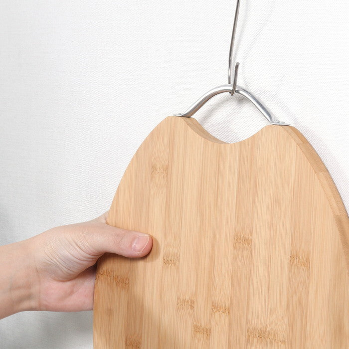 バンブー カッティング ボード D型 32cm ナチュラル 幅320×奥行300×高さ12 fj-40113の画像