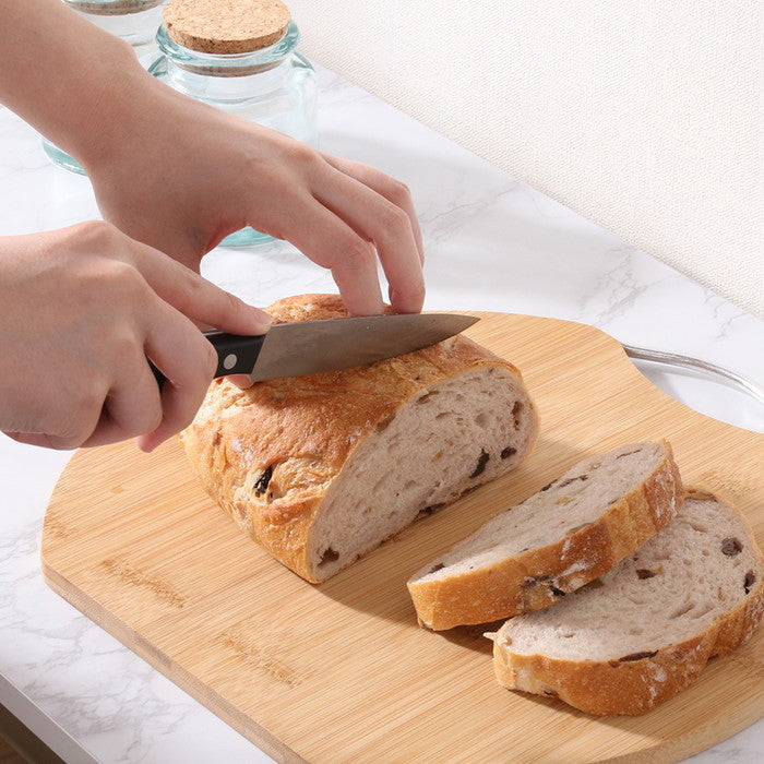 バンブー カッティング ボード D型 32cm ナチュラル 幅320×奥行300×高さ12 fj-40113の画像