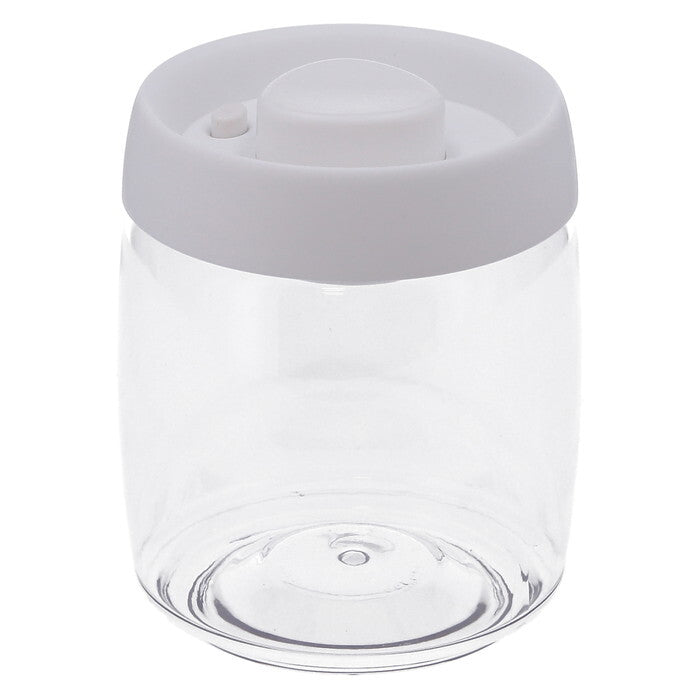 キャニスター PUSH 空気が抜ける 800ml ホワイト 完成品 W109×D109×H130mm 0.19kg fj-40698の画像