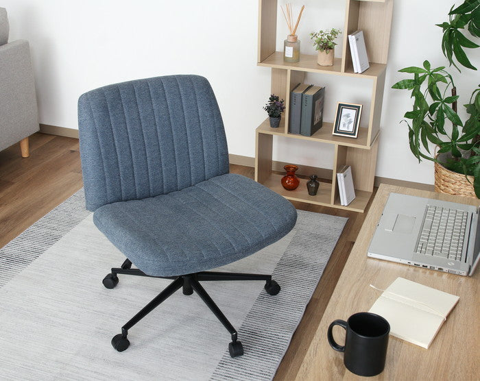 あぐらがかけるチェア BL H-7261F ブルー 幅660×奥行690×高さ840?910mm fj-40731の画像