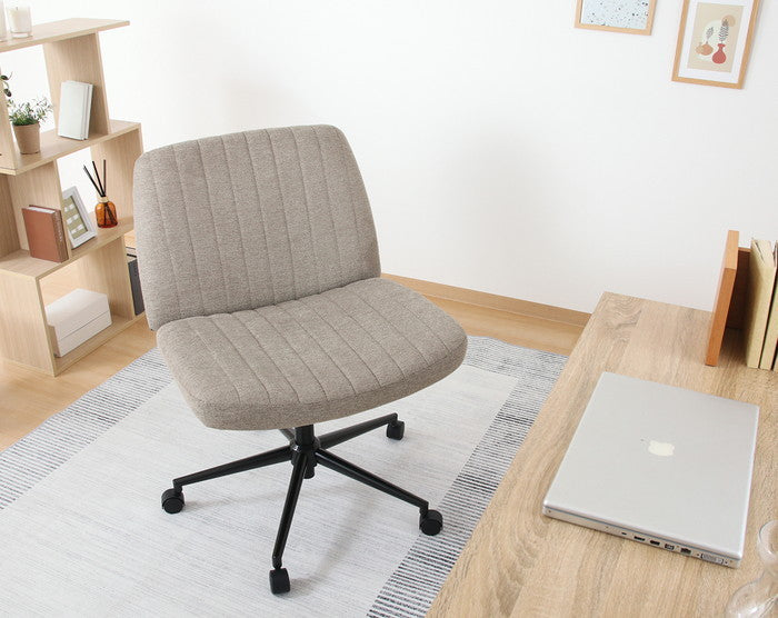 あぐらがかけるチェア BR H-7261F ブラウン 幅660×奥行690×高さ840?910mm fj-40733の画像