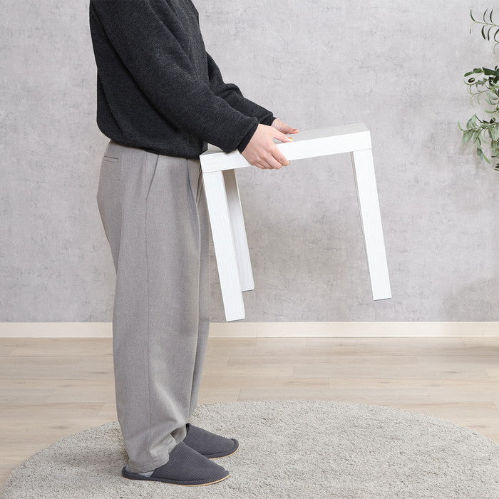 キューブ テーブル 40×40 ホワイトウォッシュ 幅400×奥行400×高さ400 fj-40917の画像