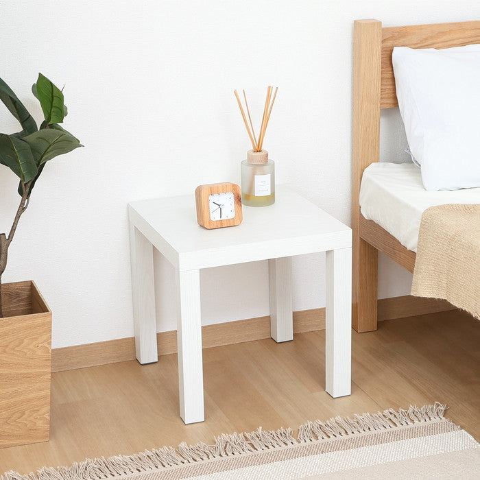 キューブ テーブル 40×40 ホワイトウォッシュ 幅400×奥行400×高さ400 fj-40917の画像