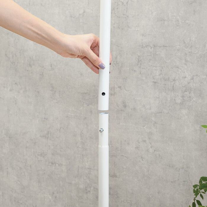 ハンガーラック インテリアに馴染む AURA スリム ホワイト 組立品 W725×D425×H1500mm 2.1kg fj-41012の画像