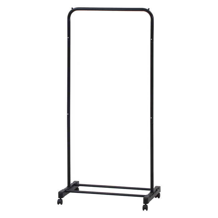ハンガーラック インテリアに馴染む AURA スリム ブラック 組立品 W725×D425×H1500mm 2.1kg fj-41013の画像