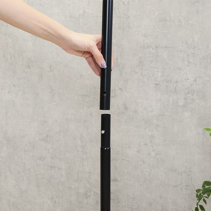 ハンガーラック インテリアに馴染む AURA スリム ブラック 組立品 W725×D425×H1500mm 2.1kg fj-41013の画像