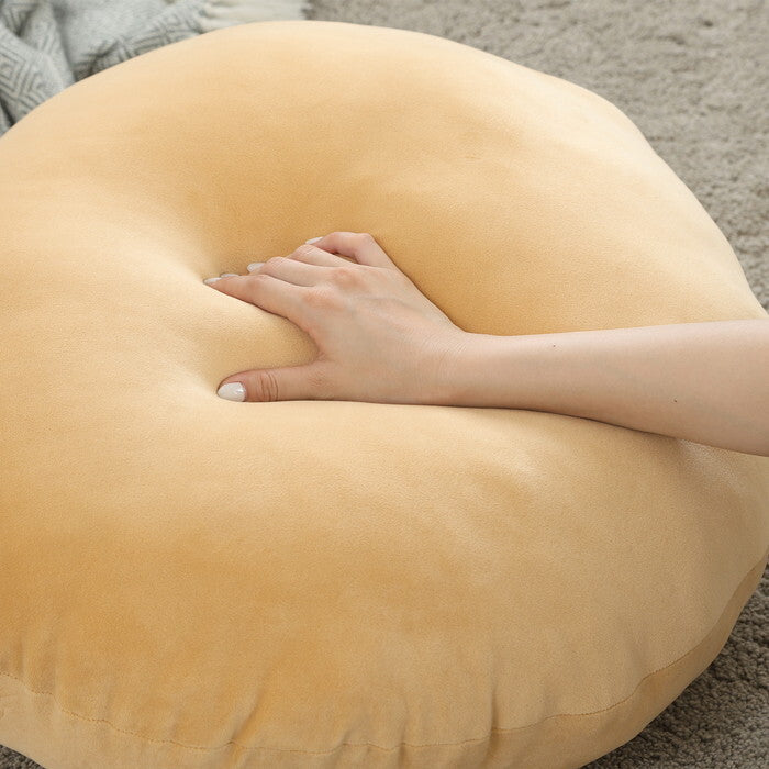 クッション もちもち丸 φ60 YE 完成品 W600×D600×H150mm 1.24kg fj-41038の画像