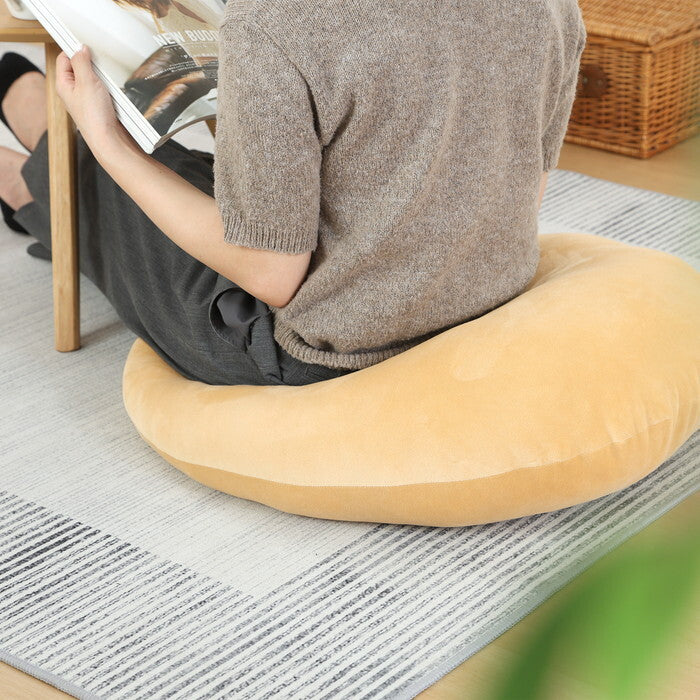 クッション もちもち丸 φ60 YE 完成品 W600×D600×H150mm 1.24kg fj-41038の画像