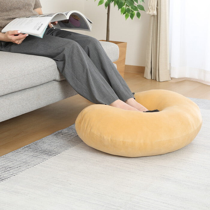 クッション もちもち丸 φ60 YE 完成品 W600×D600×H150mm 1.24kg fj-41038の画像