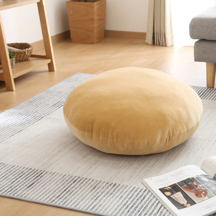 クッション もちもち丸 φ60 YE 完成品 W600×D600×H150mm 1.24kg fj-41038の画像