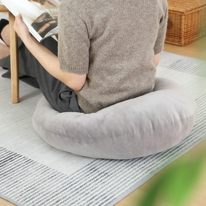 クッション もちもち丸 φ60 GY 完成品 W600×D600×H150mm 1.24kg fj-41039の画像