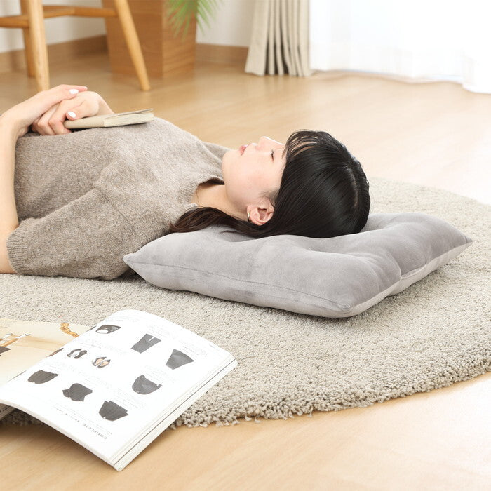 シートクッション もちもち 42×40cm GY 完成品 W420×D400×H90mm 0.4kg fj-41042の画像