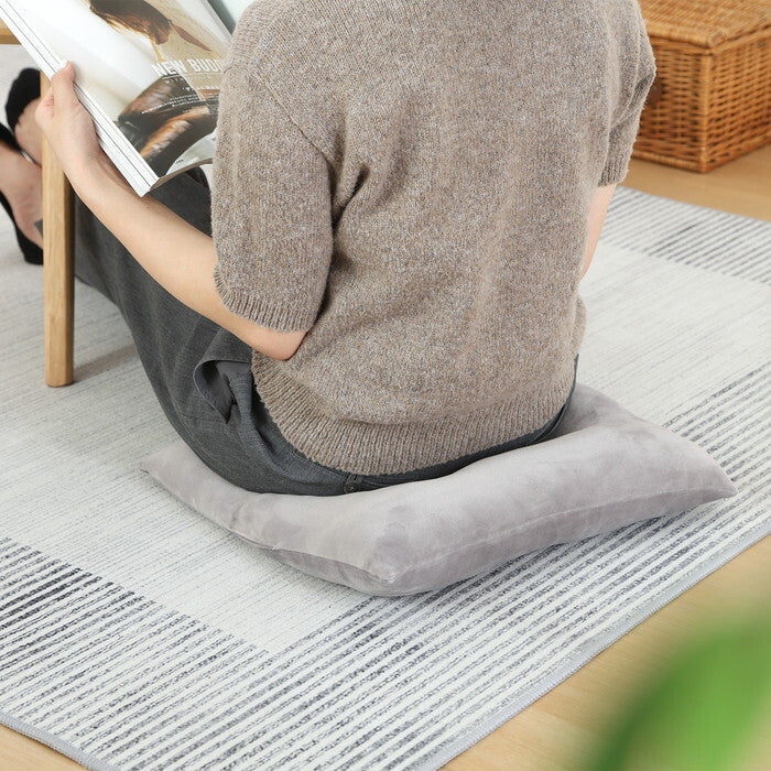 シートクッション もちもち 42×40cm GY 完成品 W420×D400×H90mm 0.4kg fj-41042の画像