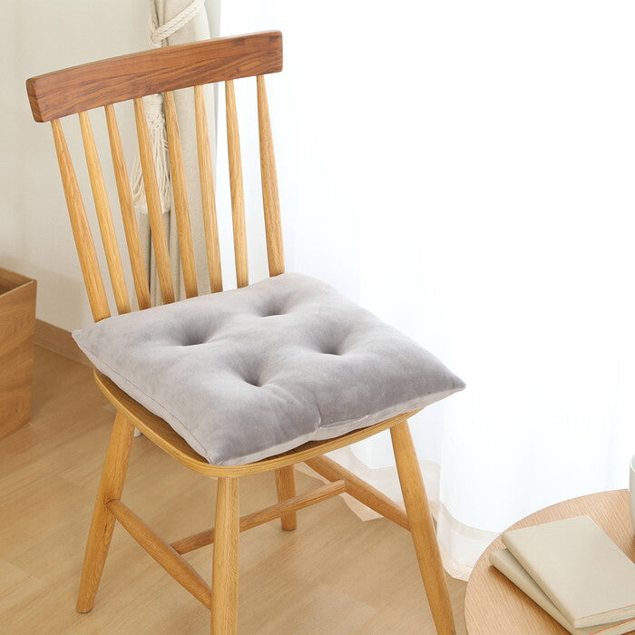 シートクッション もちもち 42×40cm GY 完成品 W420×D400×H90mm 0.4kg fj-41042の画像