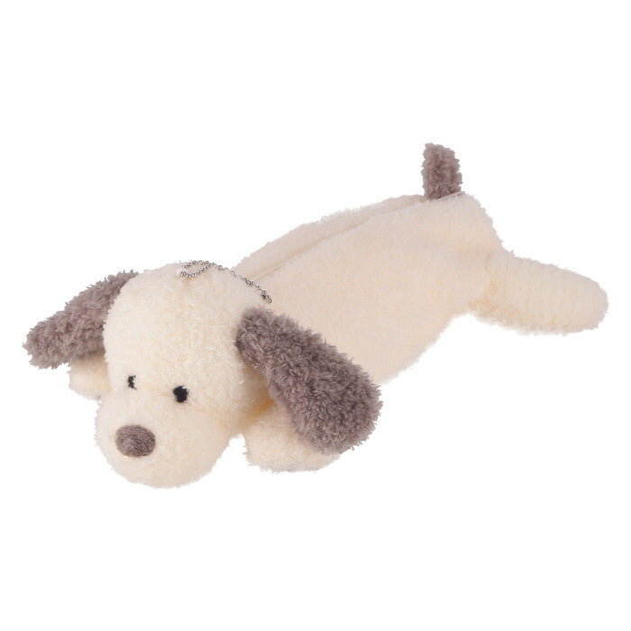 ペンケース アニマル いぬ アイボリー×グレージュ 完成品 W170×D300×H80mm 0.057kg fj-41675の画像