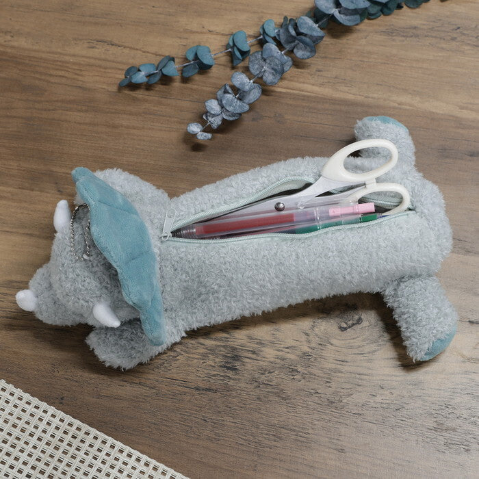 ペンケース アニマル トリケラトプス グリーン 完成品 W150×D310×H110mm 0.064kg fj-41679の画像