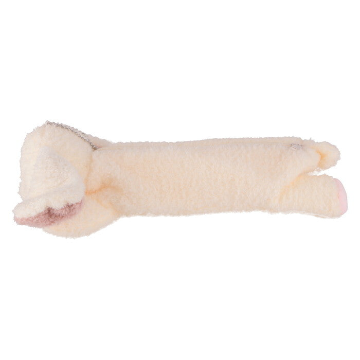 ペンケース アニマル うさぎ ホワイト×ピンク 完成品 W200×D270×H80mm 0.055kg fj-41680の画像
