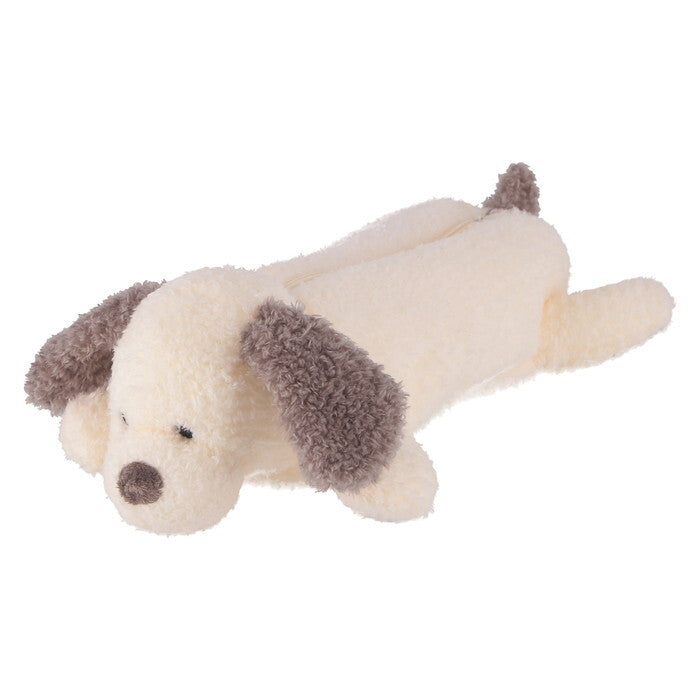 ペンケース アニマル BIG いぬ アイボリー×グレージュ 完成品 W175×D290×H90mm 0.065kg fj-41681の画像