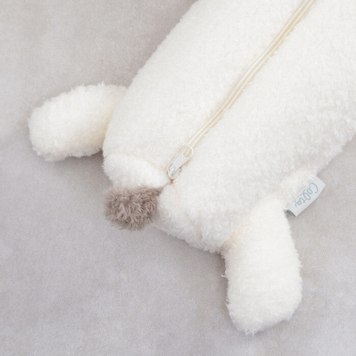 ペンケース アニマル BIG いぬ アイボリー×グレージュ 完成品 W175×D290×H90mm 0.065kg fj-41681の画像