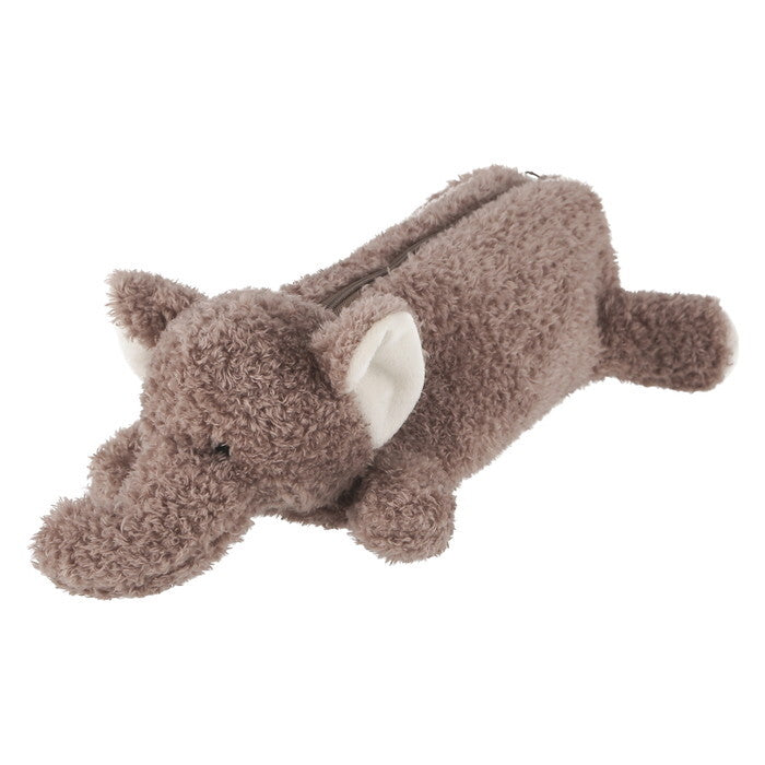 ペンケース アニマル BIG ぞう グレージュ 完成品 W160×D340×H95mm 0.07kg fj-41683の画像