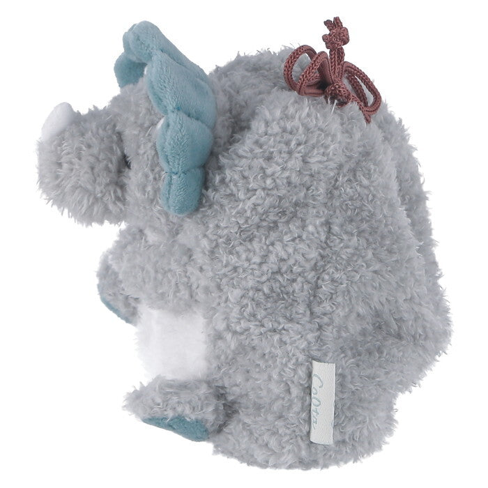 ポーチ アニマル 巾着型 トリケラトプス グリーン 完成品 W150×D105×H120mm 0.034kg fj-41691の画像