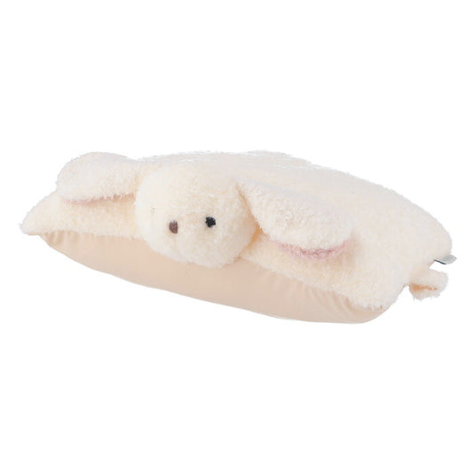 ぬいぐるみ 枕にもなる うさぎ ホワイト×ピンク 完成品 W300×D230×H110mm 0.12kg fj-41709の画像