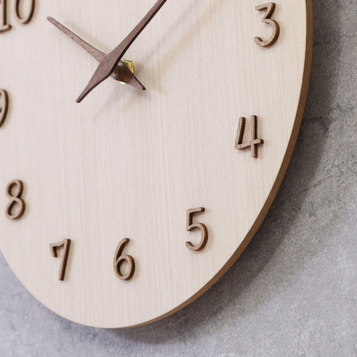 掛時計 掛け時計 komorebi Ф28 NA ナチュラル 幅280×奥行35×高さ280 fj-42117の画像