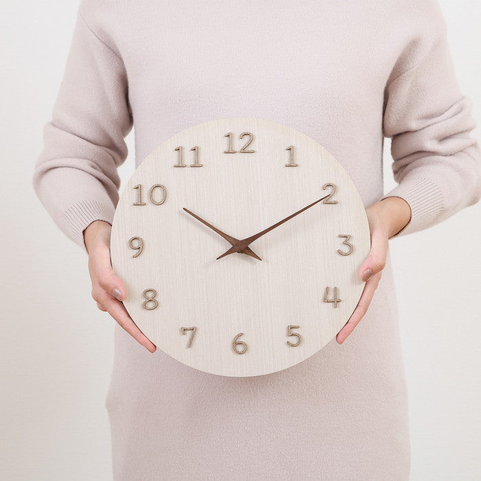 掛時計 掛け時計 komorebi Ф28 NA ナチュラル 幅280×奥行35×高さ280 fj-42117の画像