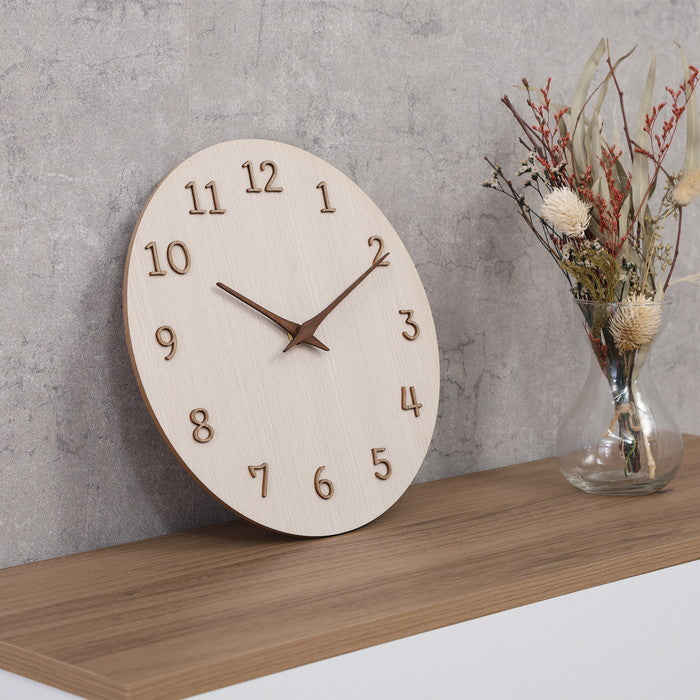 掛時計 掛け時計 komorebi Ф28 NA ナチュラル 幅280×奥行35×高さ280 fj-42117の画像