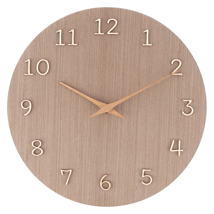 掛時計 掛け時計 komorebi Ф28 BR ブラウン 幅280×奥行35×高さ280 fj-42118の画像