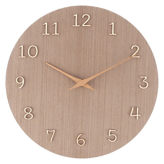 掛時計 掛け時計 komorebi Ф28 BR ブラウン 幅280×奥行35×高さ280 fj-42118の画像