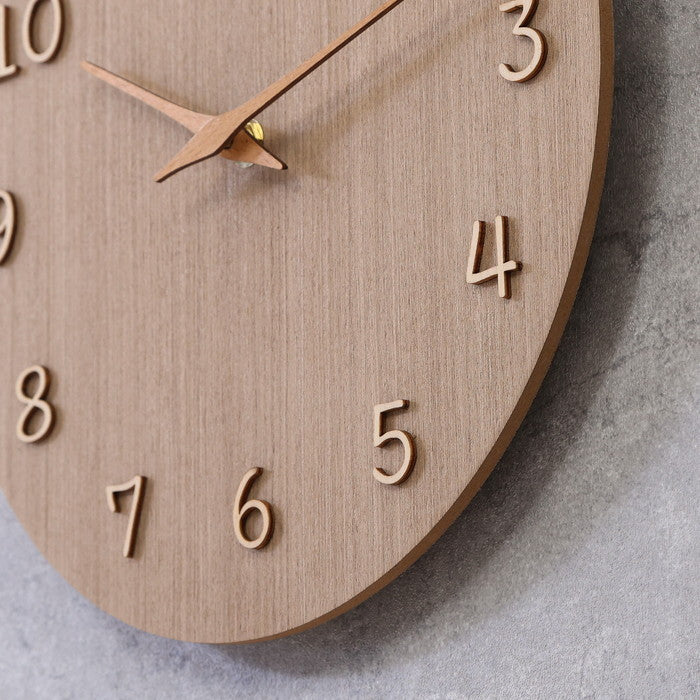 掛時計 掛け時計 komorebi Ф28 BR ブラウン 幅280×奥行35×高さ280 fj-42118の画像