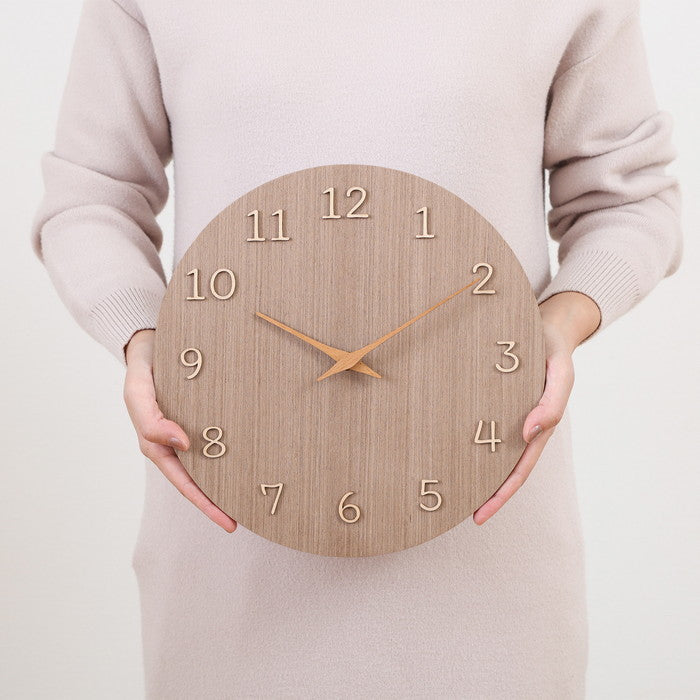 掛時計 掛け時計 komorebi Ф28 BR ブラウン 幅280×奥行35×高さ280 fj-42118の画像