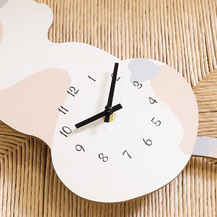 振り子掛時計 三毛猫 ホワイト/ピンク/グレー 幅176×奥行45×高さ400 fj-42119の画像