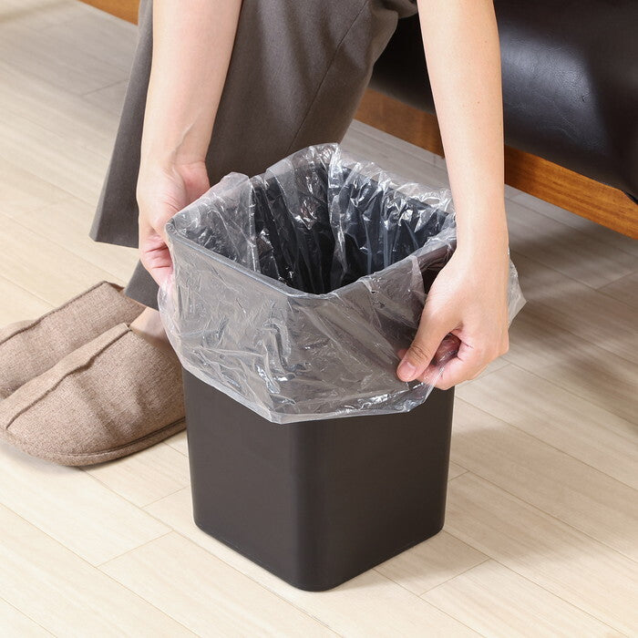 ゴミ箱 袋が隠せる 角形 8L WH ホワイト 完成品 W215×D215×H278mm 0.62kg fj-42998の画像