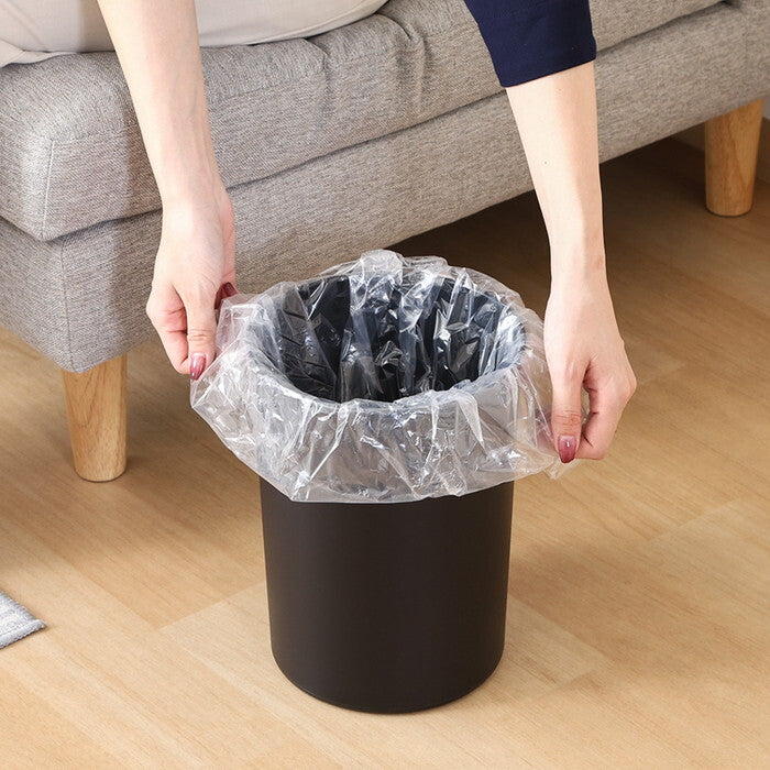 ゴミ箱 袋が隠せる 丸型 6L WH ホワイト 完成品 W207×D207×H260mm 0.43kg fj-43002の画像