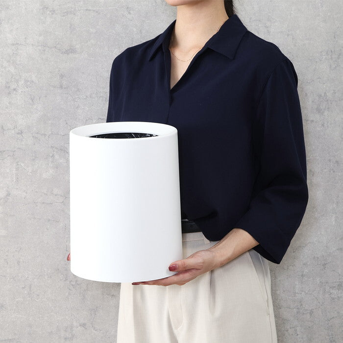 ゴミ箱 袋が隠せる 丸型 6L WH ホワイト 完成品 W207×D207×H260mm 0.43kg fj-43002の画像