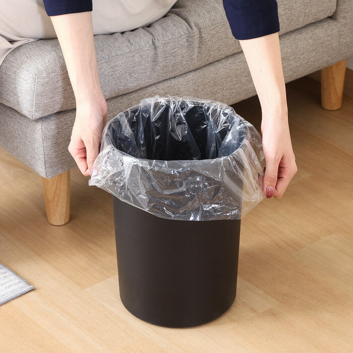 ゴミ箱 袋が隠せる 丸型 10L WH ホワイト 完成品 W242×D242×H308mm 0.62kg fj-43004の画像