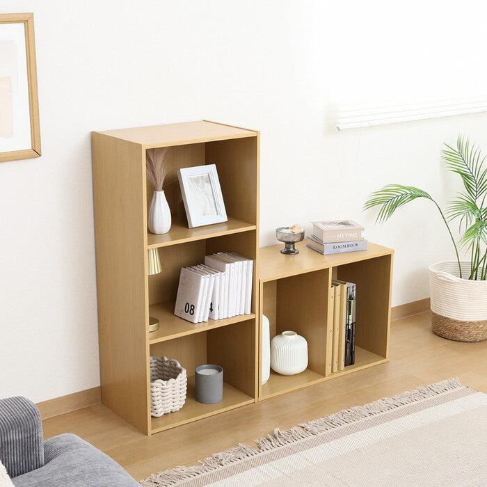 カラーボックス 2段 ナチュラル 組立品 W418×D290×H598mm 6.7kg fj-43850の画像