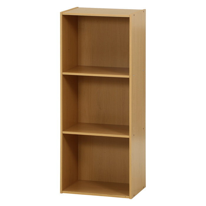 カラーボックス 3段 A4対応 ナチュラル 組立品 W418×D290×H1020mm 10.3kg fj-43860の画像