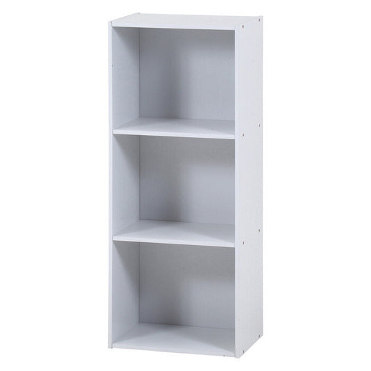 カラーボックス 3段 A4対応 ホワイト 組立品 W418×D290×H1020mm 10.3kg fj-43861の画像