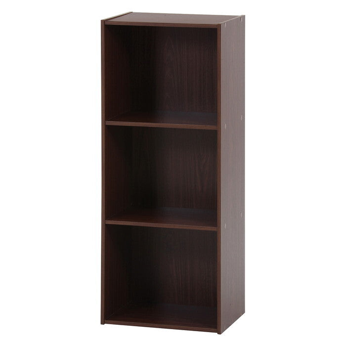 カラーボックス 3段 A4対応 ブラウン 組立品 W418×D290×H1020mm 10.3kg fj-43862の画像