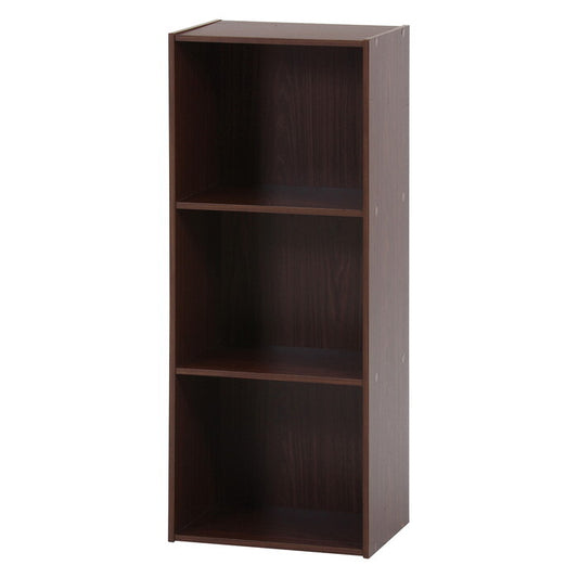 カラーボックス 3段 A4対応 ブラウン 組立品 W418×D290×H1020mm 10.3kg fj-43862の画像