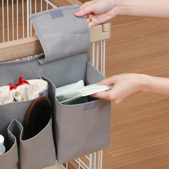 ペットケージ 柵 収納 GY グレー 幅540×奥行130×高さ250 fj-45367の画像