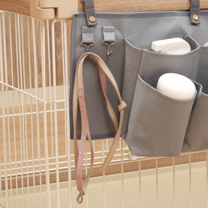 ペットケージ 柵 収納 GY グレー 幅540×奥行130×高さ250 fj-45367の画像